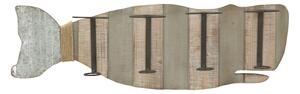 Porta Bottiglie da Muro Balena 80x12,5x25 cm in Ferro e MDF