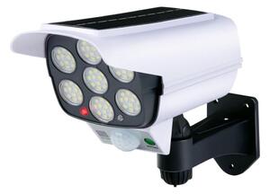 Grundig - Finta telecamera di sicurezza solare con LED e sensore, 1,2V + telecomando