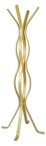 Appendiabiti a Stelo in Legno 4 Braccia 60x60H178cm Ondulato Naturale
