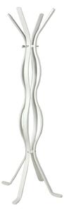 Appendiabiti a Stelo in Legno 4 Braccia 60x60H178cm Ondulato Bianco