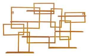Porta Bottiglie Glam Orizzontale 80x10x50 cm in Ferro Oro