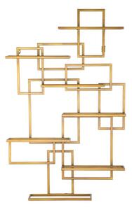 Porta Bottiglie Glam Verticale 50x10x79.5 cm in Ferro Oro