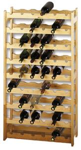 Cantinetta Portabottiglie 54 Bottiglie di Vino 63x27x120 cm in Legno di Pino
