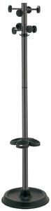 Appendiabiti da Terra Ø43x173 cm con Portaombrelli in Acciaio Tosini Samba Nero
