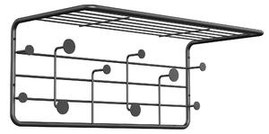Appendiabiti da Parete 51,4x24x21 cm in Metallo Motti Nero