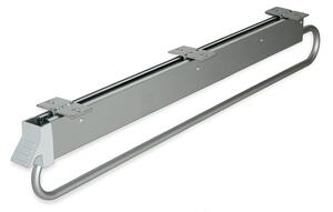 Appendiabiti Estraibile per Armadio 80 cm in Acciaio e Plastica Emuca Grigio Metallizzato