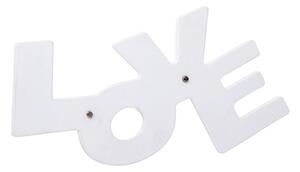 Appendi Abiti da Muro "Love" 62x7x31 cm MDF Bianco