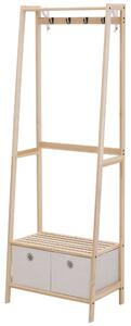 Appendiabiti per Ingresso 58x36x168 cm in Legno Naturale