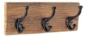 Appendiabiti da Parete 3 ganci Rafter in Legno Riciclato