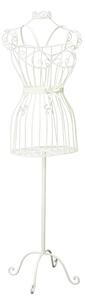 Manichino Indossatore in Ferro con Fiocco 36x26H141cm Bianco