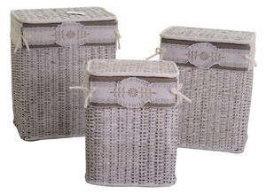 Set 3 Ceste in Rattan 48x36H59cm Alberto
