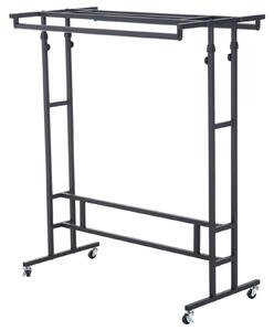 Stander Appendiabiti Nero 101x50.5x118-140 cm