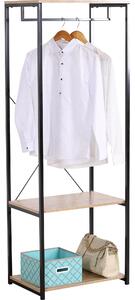 Stender Appendiabiti 2 Ripiani 60x40,4x167 cm in Metallo e Truciolato Motti