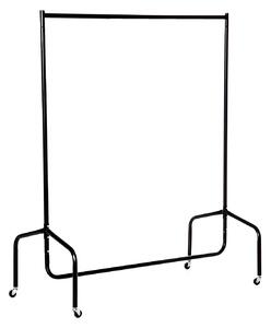 Stender Appendiabiti con Ruote 120x60x150 cm in Ferro Nero