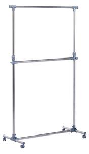Stender Appendiabiti Estensibile 165x48x180 cm in Acciaio Inox e ABS Cromato