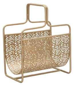 Porta Giornali Glam Rose 37x22x44,5 cm in Ferro Oro
