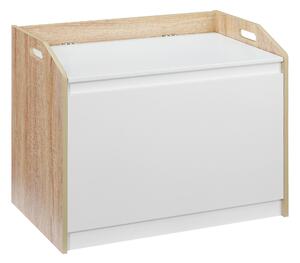 Cassapanca Baule Rettangolare 62,4x40x51,5 cm in MDF Bianca