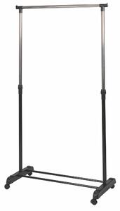 Stender Appendiabiti Singolo 88x43x170 cm in Metallo e Plastica Nero