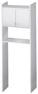 Scaffale Sopra Lavatrice Salvaspazio 65x162x26,5 cm in PVC Bianco
