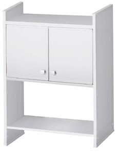 Scaffale Sopra Lavatrice da Appoggio Salvaspazio 65x79x26,5 cm in PVC Bianco