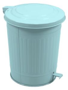 Pattumiera in Metallo con Pedale 40l ø37/31,5H47cm Azzurra