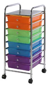 Carrellino Multiuso in Acciaio 8 Cassetti Colorati Tosini YJ831C