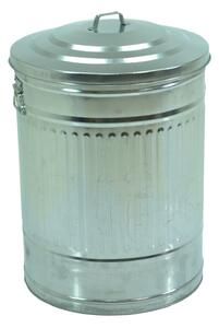 Pattumiera in Metallo 95l ø45H58,5cm Zinco