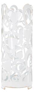 Porta Ombrelli Bianco Heart Ø21x55 cm in Ferro Bianco e Oro