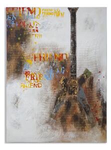 Dipinto su Tela Chitarra Arty 90x3,5x120 cm in Legno e Canvas