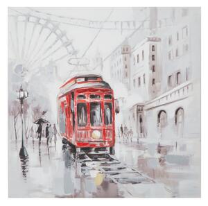 Dipinto su Tela Tram 80x3x80 cm in Legno e canvas
