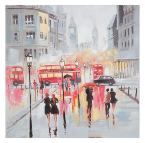 Dipinto su Tela Rain London 100x3x100 cm in Legno e canvas