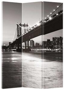 Paravento Separè 3 Pannelli 120x180cm Tela Stampata Tosini Ponte di Brooklin