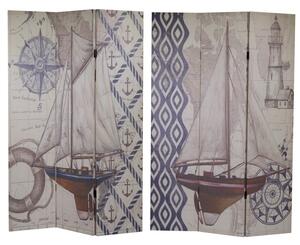Separé in Tessuto 3 Ante 40x2,5H180cm Barche