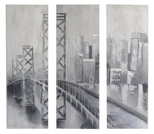 Quadro in Legno 3 Pezzi 40x120x3cm Ponte