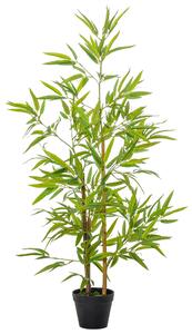 Pianta Artificiale Bambù H120 cm con Vaso Verde