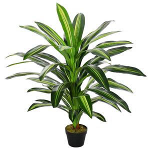 Pianta Artificiale Dracena H110 cm con Vaso Verde