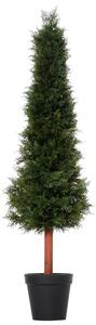 Pianta Artificiale Albero Pino H150 cm con Vaso Verde