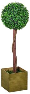 Alberello Bosso Artificiale H87 cm con Vaso Verde
