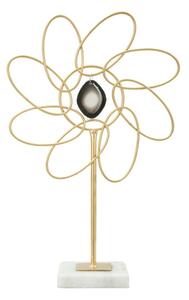 Decorazione Glam Daisy 24x10x37,5 cm in Ferro Oro