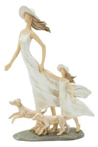 Donna More con Bambina 20x7,5x30 cm in Poliresina