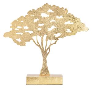 Scultura Leaf Tree Plan 43,5x8x41,5 cm in Ferro Oro