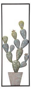 Pannello Cactus-Frame 31x2,5x90 cm in Ferro Verde e Azzurro