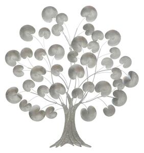 Pannello Albero della Vita Argento 87,5x3,5x88,5 cm in Ferro Argento