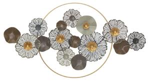 Pannello Flower Circl 155x8,5x85 cm in Ferro Multicolor