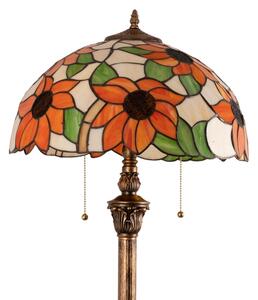 Brilagi - lampada da terra in stile Tiffany in vetro colorato SUNFLOWER 2xE27/60W/230V