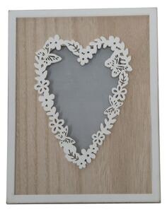 Cornice Rettangolare Live Laugh Love 17,5x1,9x22,8 cm MDF Marrone e Bianco