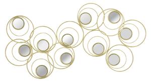 Pannello da Muro Mirror Simply 90x1,95x55 cm in Ferro MDF e Specchio Oro