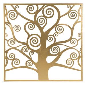 Pannello Albero della Vita Oro 90x2,2x90 cm in Ferro Nero
