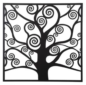 Pannello Albero della Vita Nero 90x2,2x90 cm in Ferro Oro