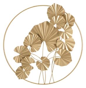 Pannello da Muro Round Leaf 59x3,9x62,75 cm in Ferro Oro